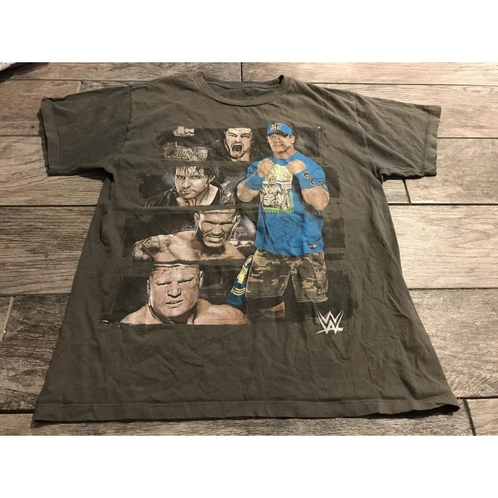 Vintage John Cena WWE T-Shirt World Wrestling Size XL youth Boys Gray‎